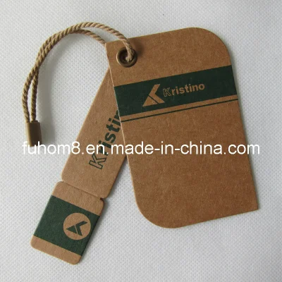 Customized Various Garment Paper Hang Tag with Plastic Seal Tag