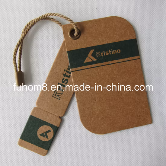 Customized Various Garment Paper Hang Tag with Plastic Seal Tag